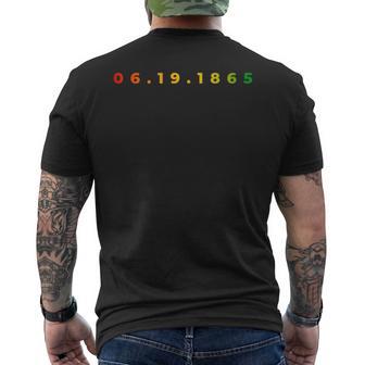 06191865 Junenth Black History African Equality Freedom Men's T-shirt Back Print - Thegiftio UK