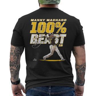 100 Beast Manny Machadoan Diego Mlbpa メンズTシャツ バックプリント - Kawaiitshirt