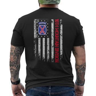 10Th Mountain Division Veteran Vintage Usa Flag Veterans Day Men's T-shirt Back Print - Thegiftio UK
