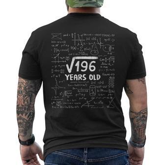 14歳の誕生日tシャツ スクエアルート 196 メンズTシャツ バックプリント - Kawaiitshirt