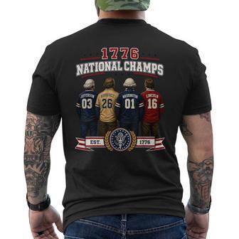 1777 National Champs Patriotic America Founding Father Men's T-shirt Back Print | Seseable UK