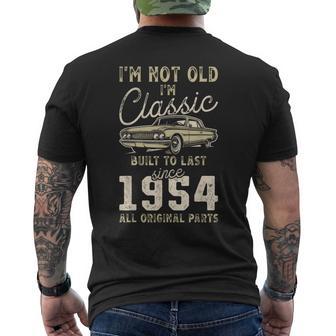 1954年生まれ、72歳の誕生日、クラシックカー メンズTシャツ バックプリント - Kawaiitshirt