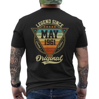 1961年5月以来のヴィンテージ65歳の誕生日レジェンド メンズTシャツ バックプリント - Kawaiitshirt