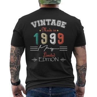 1999年5月生まれ ヴィンテージ Happy Birthday 25歳 メンズTシャツ バックプリント - Kawaiitshirt