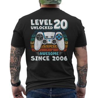 20 Year Old Bday Decorations Boy 20Yr 2006 20Th Birthday Men's T-shirt Back Print - Thegiftio UK