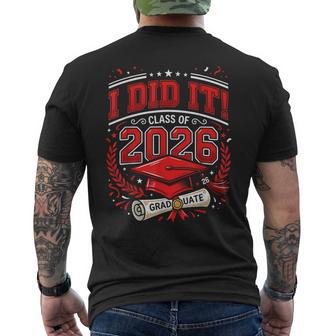 I Did It 2026 Graduation T 2026 Graduate Cap Diploma Men's T-shirt Back Print - Thegiftio UK