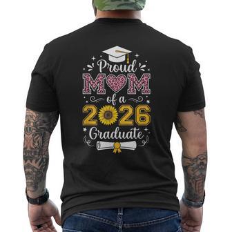2026年卒業生シニアヒマワリヒョウの心臓の誇り高き母 メンズTシャツ バックプリント - Kawaiitshirt