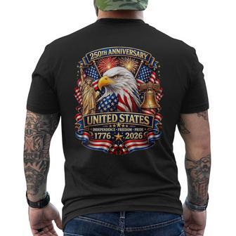 250 Anniversary Usa Patriotic Flag 250Th 4Th Of July Men's T-shirt Back Print - Monsterry