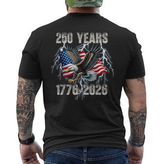 250 Jahre Geburtstag 4 Juli Amerika Usa 250 Jahrestag T-Shirt mit Rückendruck - Seseable