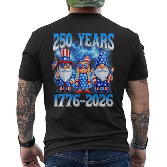 250 Year American 250Th Anniversary Usa Gnomes 4Th July Men's T-shirt Back Print - Monsterry