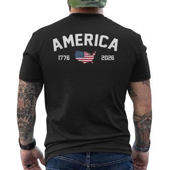 250 Years America 250Th Anniversary Independence Day Us Flag Men's T-shirt Back Print - Thegiftio UK