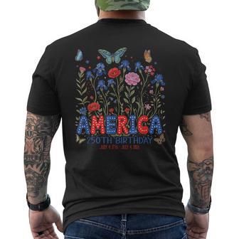 250 Years America Anniversary Usa 250Th Birthday 2026 4Th Men's T-shirt Back Print - Monsterry