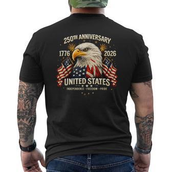 250 Years American 250Th Anniversary 1776-2026 4Th Of July Men's T-shirt Back Print | Mazezy