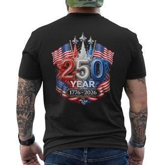 250 Years American 250Th Anniversary Patriotic Usa 4Th July Men's T-shirt Back Print - Monsterry