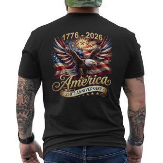 250 Years American 250Th Anniversary Usa Independence July Men's T-shirt Back Print - Thegiftio UK