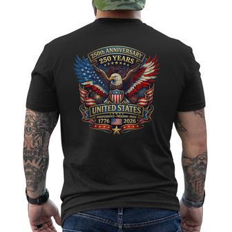 250 Years American 250Th Usa Patriotic 4Th Of July Men's T-shirt Back Print - Thegiftio UK
