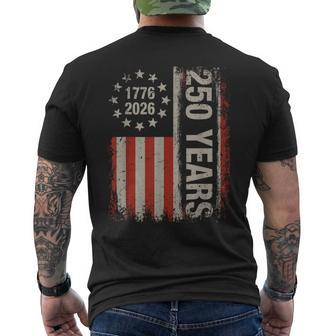 250 Years American Independence Anniversary Men's T-shirt Back Print - Thegiftio UK