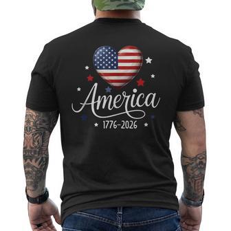 250 Years Birthday 4Th Of July America Usa 250Th Anniversary Men's T-shirt Back Print - Thegiftio UK