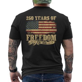 250 Years Birthday America Usa 250Th Anniversary 4Th Of July Men's T-shirt Back Print - Thegiftio UK