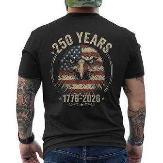 250 Years Eagle 1776 2026 4Th Of July 250Th Anniversary Usa Men's T-shirt Back Print - Thegiftio