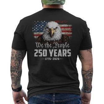 250 Years Eagle American Flag 250Th Anniversary 4Th Of July Men's T-shirt Back Print - Thegiftio UK