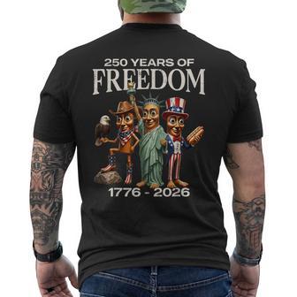 250 Years Of Freedom Brainrot Tung Sahur Usa Costume Men's T-shirt Back Print - Thegiftio UK