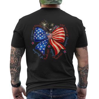 250 Years Of Freedom Independence Day Usa 250Th Men's T-shirt Back Print - Monsterry