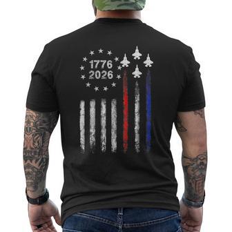 250Th Anniversary 1776 2026 Patriotic Eagle Usa Independence Men's T-shirt Back Print - Thegiftio