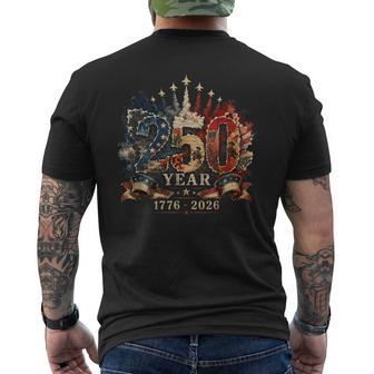 250Th Anniversary 250 Year America Freedom Air Jets Men's T-shirt Back Print - Thegiftio UK