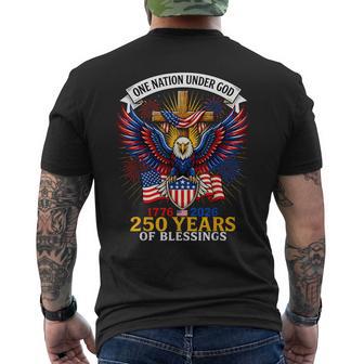 250Th Anniversary Usa 250 American 4Th Of July Patriotic God Men's T-shirt Back Print | Mazezy