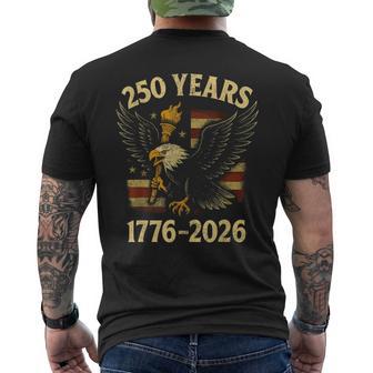 250Th Anniversary Usa Flag 250 Years American Bald Eagle Men's T-shirt Back Print - Thegiftio UK