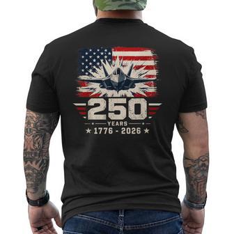 250Th Anniversary Usa Patriotic 250 Years American 4Th July メンズTシャツ バックプリント - Kawaiitshirt