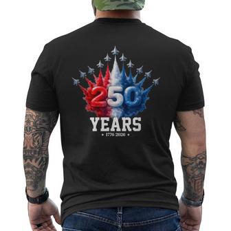 250Th Anniversary Usa Patriotic 250 Years American 4Th July Men's T-shirt Back Print | Mazezy