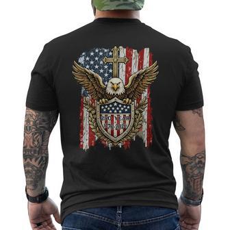 250Th Anniversary Usa Patriotic Eagle 250 Years 4Th Of July Men's T-shirt Back Print - Thegiftio