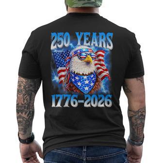 250Th Anniversary Usa Patriotic Eagle 250 Years 4Th Of July Men's T-shirt Back Print - Monsterry