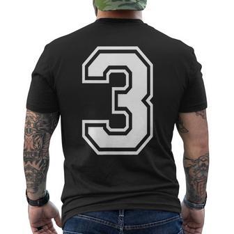 3 Numéro 3 Teamports Graphique Assortiarsity T-shirt imprimé au dos - Cadeauxyz