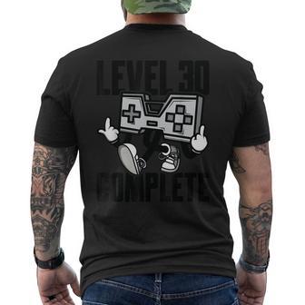 30歳の誕生日に贈るレベル30コンプリート衣装 30年目のゲーマー メンズTシャツ バックプリント - Kawaiitshirt