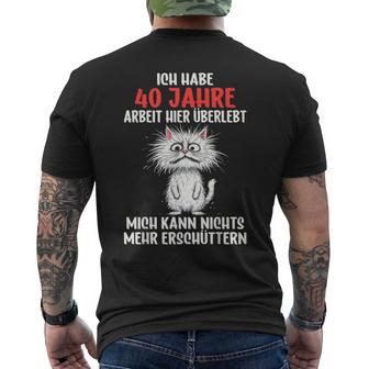 40 Jähriges Dienstjubiläum Firmenjubiläum 40 Jubiläum Arbeit T-Shirt mit Rückendruck - Geschenkecke