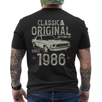 40° Compleanno 1986 Auto D'epoca T-shirt da uomo con stampa posteriore - Novitaregali