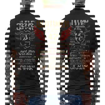 42 Geburtstag 42 Jahre Einzigartiger Oldtimer 42Er T-Shirt mit Rückendruck - Seseable
