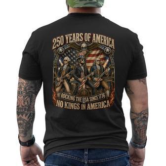4Th Of July America No Kings Abe Lincoln Men's T-shirt Back Print - Thegiftio UK
