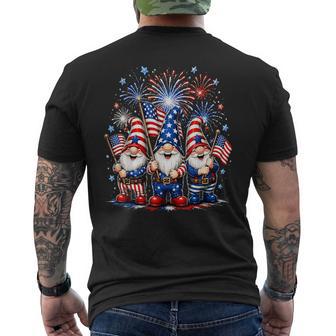 4Th Of July Gnomes Men's T-shirt Back Print - Thegiftio UK