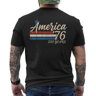 4Th Of July Usa 250 Years 1776-2026 America Flag Patriotic Men's T-shirt Back Print - Thegiftio UK