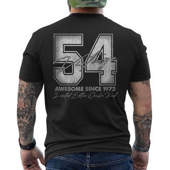 54 Year Old Vintage 1972 Limited Edition 54Th Birthday Men's T-shirt Back Print - Thegiftio UK