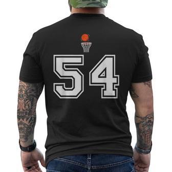 54 番 バスケットボールスタイル ヴィンテージホワイト メンズTシャツ バックプリント - Kawaiitshirt
