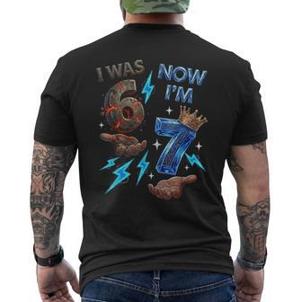 I Was 6 Now I'm 7 7Th Birthday 6 7 Birthday Boys 67 Men's T-shirt Back Print - Thegiftio