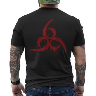 666 デビルグラフィック 獣の数 サタン メンズTシャツ バックプリント - Kawaiitshirt