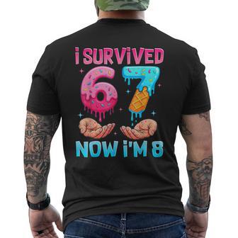67 Ice Cream Drip I Survived 6 7 Now I’M 8 Year Old Birthday Men's T-shirt Back Print - Thegiftio UK