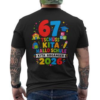 67 Tschüss Kita Hallochule 2026 Kinder T-Shirt mit Rückendruck - Seseable