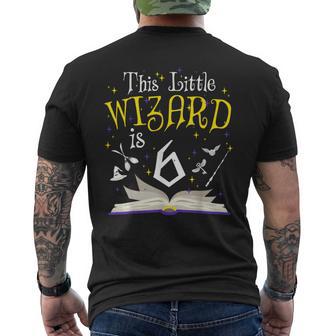 6Th B-Day Magic Wizard 6 Year Old Birthday Matching Family Men's T-shirt Back Print - Thegiftio UK